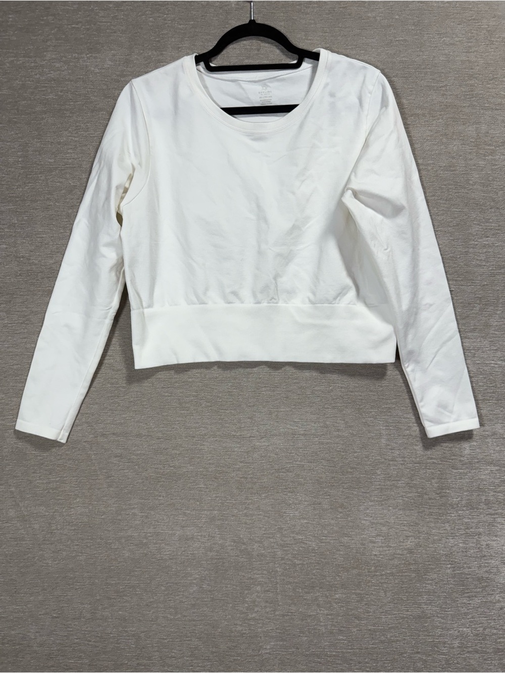 Offline by Aerie White Long Sleeve Cropped Active Top Stretch XXL Gym Workout - Picture 2 of 6